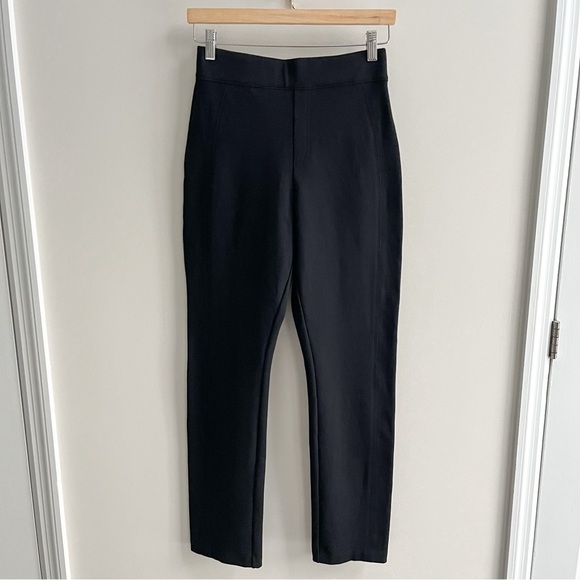 Spanx $158 The Perfect Slim Fit Straight Leg Ponte Stretch Pants Black Small - Picture 5 of 10